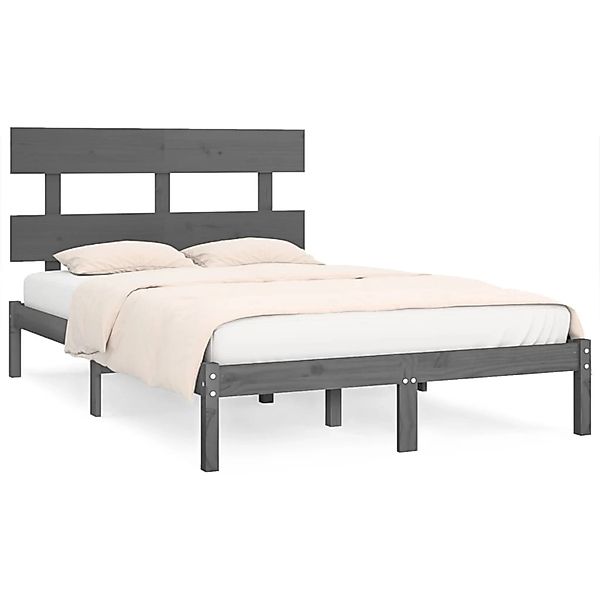 vidaXL Massivholzbett Grau 200x200 cm1157003 günstig online kaufen