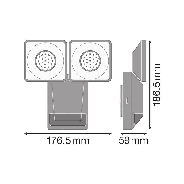 OSRAM LED-Sensor-Außenwandstrahler ENDURA PRO, grau, IP55 günstig online kaufen