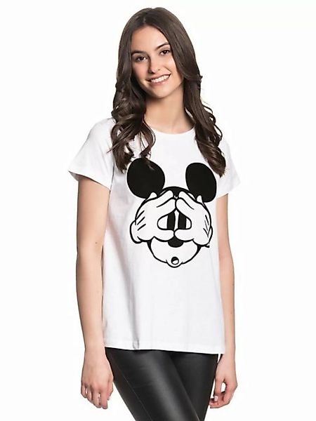 Disney Mickey Mouse Hey Mickey Damen T-Shirt weiss günstig online kaufen