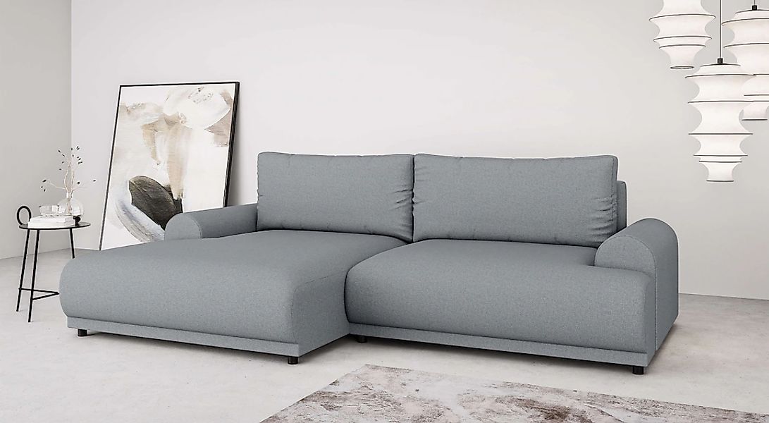 Home affaire Ecksofa "Marsby, mit Bettfunktion und Bettkasten, Maße: B/H/T günstig online kaufen