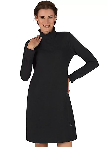 Trigema Jerseykleid "TRIGEMA Stehkragen Kleid mit Rüschen" günstig online kaufen