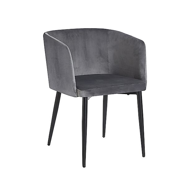 HTI-Living Esszimmerstuhl Stuhl Destin Velvet Grau günstig online kaufen