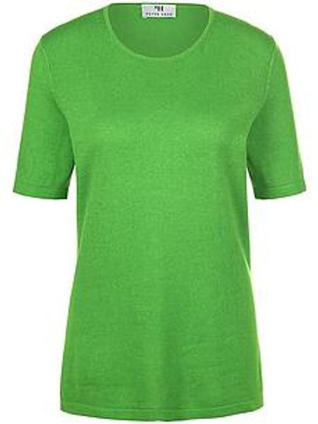 Rundhals-Pullover aus Seide Kaschmir Peter Hahn grün günstig online kaufen
