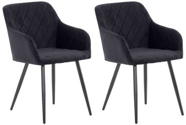 CLP Esszimmerstuhl Shila (2er Set), Samt günstig online kaufen