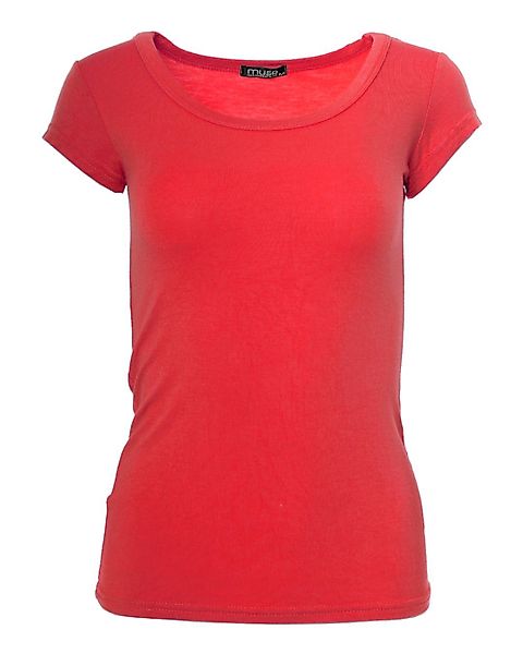 Muse T-Shirt Basic Kurzarm T-Shirt Skinny günstig online kaufen