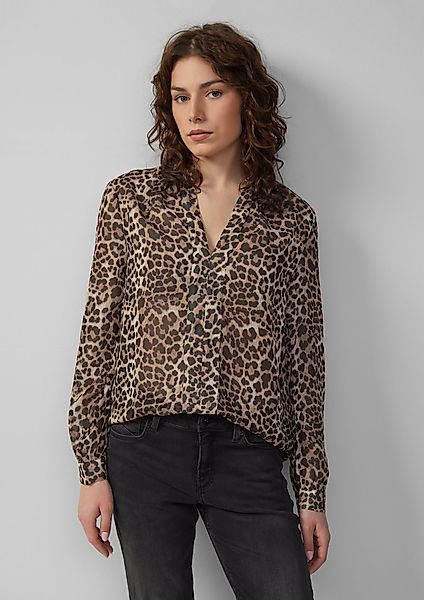 QS Langarmbluse Leicht transparente Chiffonbluse mit günstig online kaufen