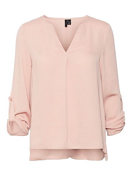VERO MODA Fold-up Bluse Damen Pink günstig online kaufen
