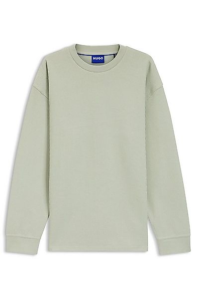 HUGO Blue Langarmshirt Nuwolo Rundhalsausschnitt, lässig geschnitten, Logo- günstig online kaufen