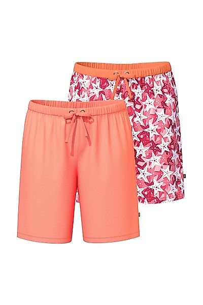 Ulla Popken Pyjama Shortys 2er-Pack Seesterne/uni günstig online kaufen