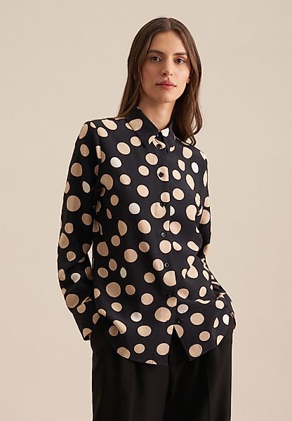 seidensticker Hemdbluse "Schwarze Rose", Langarm Kragen Druck günstig online kaufen