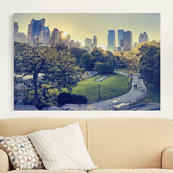 Leinwandbild Architektur & Skyline - Querformat Peaceful Central Park günstig online kaufen