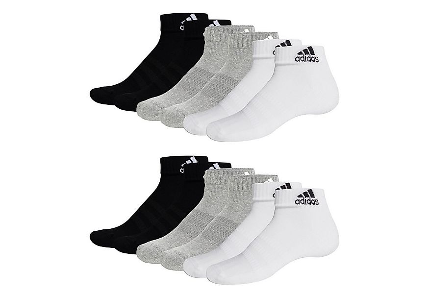 adidas Sportswear Socken Cushioned Quartersocken (6-Paar) mit Logo im Bund günstig online kaufen