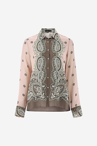 Hemdbluse locker geschnitten mit  Druckmuster günstig online kaufen