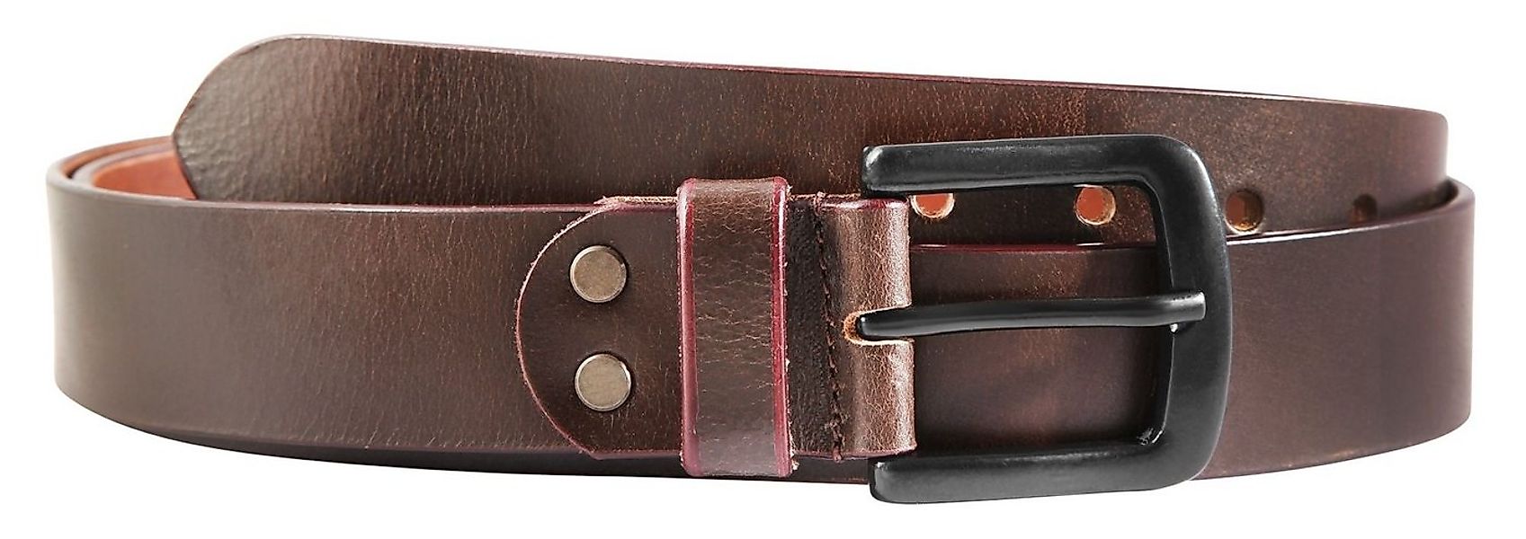 Leonardo Verrelli Ledergürtel LV0143 hochwertiges Echt Leder dunkelbraun 80 günstig online kaufen