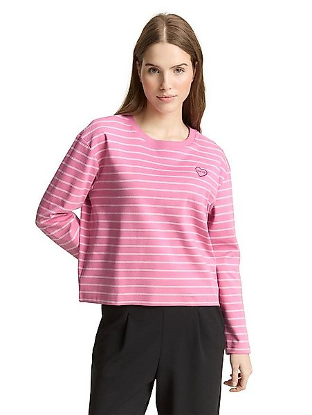 TOM TAILOR Denim T-Shirt mit Streifen Muster günstig online kaufen