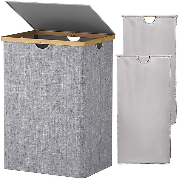 Lifewit Wäschebox Bambus Wäschekorb mit Deckel, günstig online kaufen