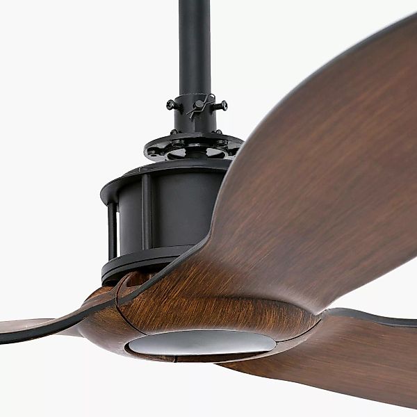 Deckenventilator Just Fan M, schwarz/Holz dunkel günstig online kaufen