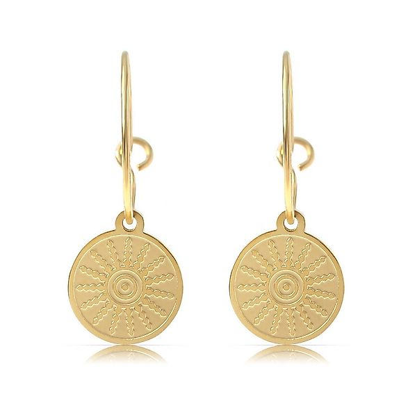 Made by Nami Ohrring-Set Edelstahl Ohrringe Gold hängend mit Sonnen Anhänge günstig online kaufen