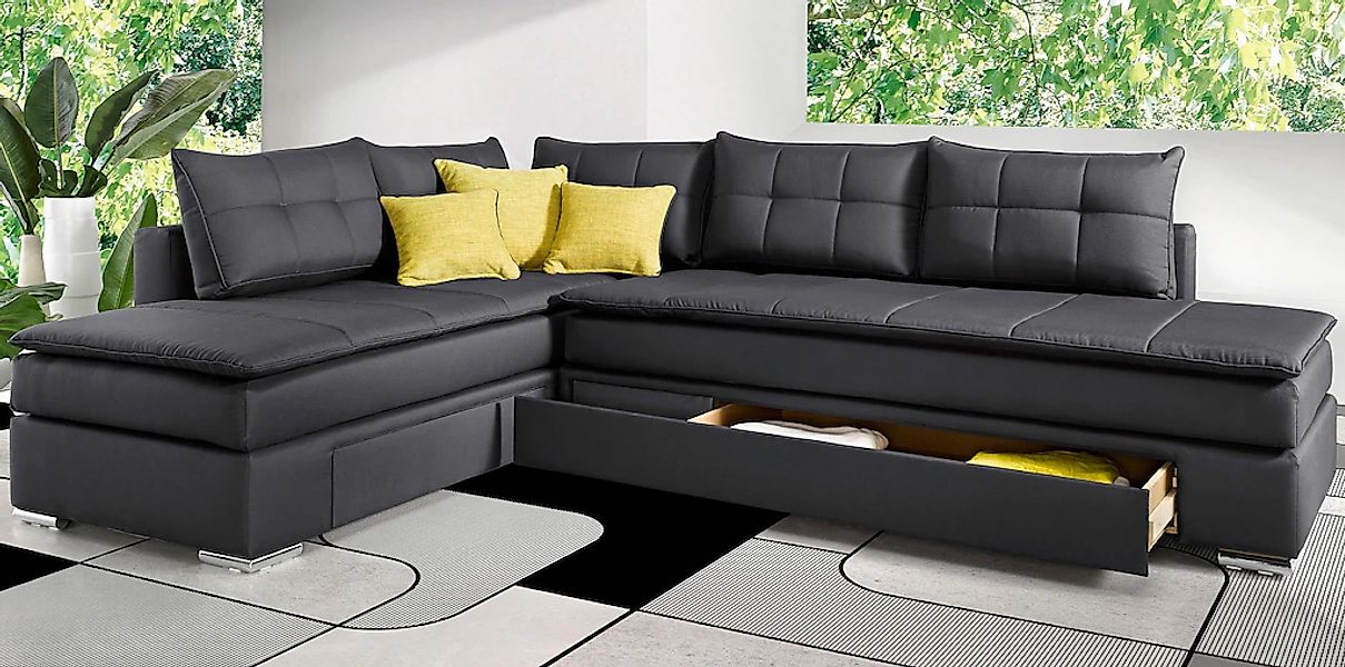 INOSIGN Ecksofa "Night & Day L-Form mit Dauer-Schlaffunktion ohne Armlehnen günstig online kaufen
