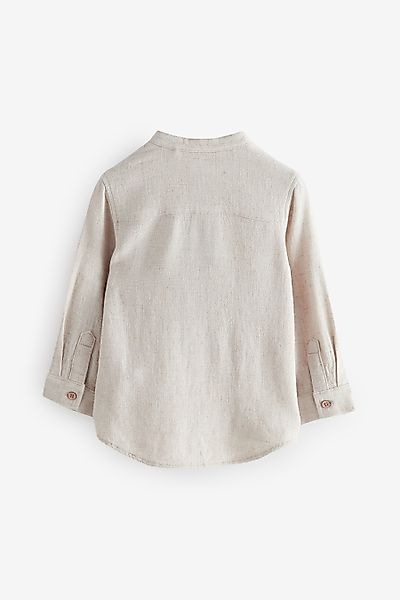 Next Jeanshemd Hemd aus Leinenmischgewebe mit günstig online kaufen