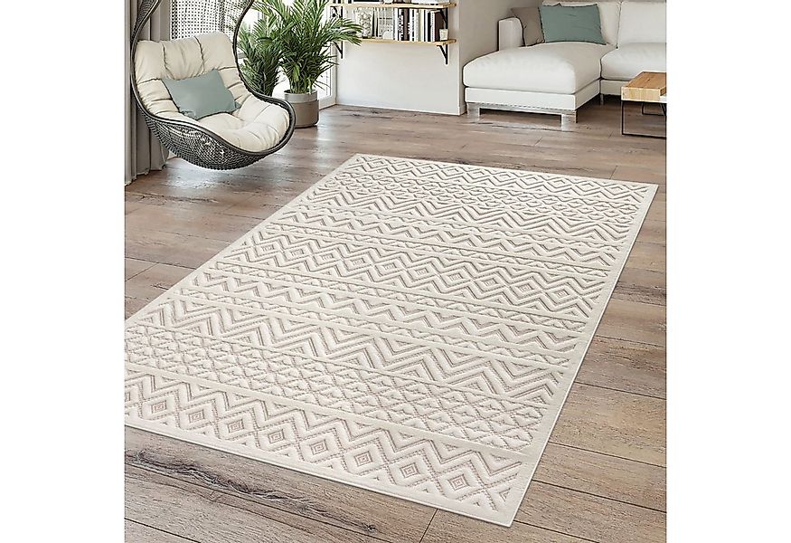 TT Home Teppich 10-498-3_60X100_Creme_Rechteckig, Rechteckig, Höhe: 14 mm, günstig online kaufen