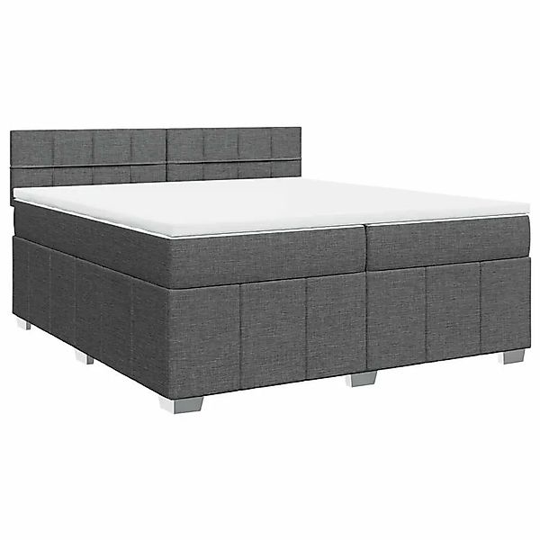 vidaXL Boxspringbett mit Matratze Dunkelgrau 200x200 cm Stoff 3287176 günstig online kaufen