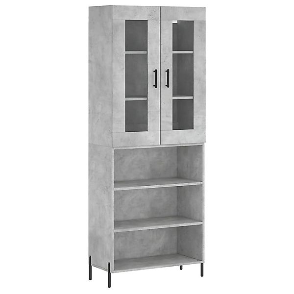 vidaXL Highboard Betongrau 69,5x34x180 cm Holzwerkstoff 3198733 günstig online kaufen