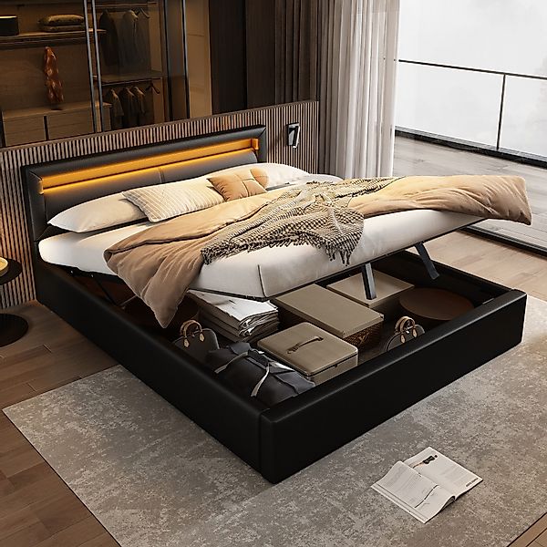 Ulife Polsterbett Jugendbett, Modernes LED-Bett mit günstig online kaufen