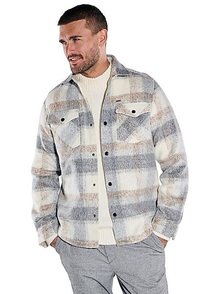 emilio adani Langarmhemd emilio adani Herren Overshirt kariert, Beige günstig online kaufen