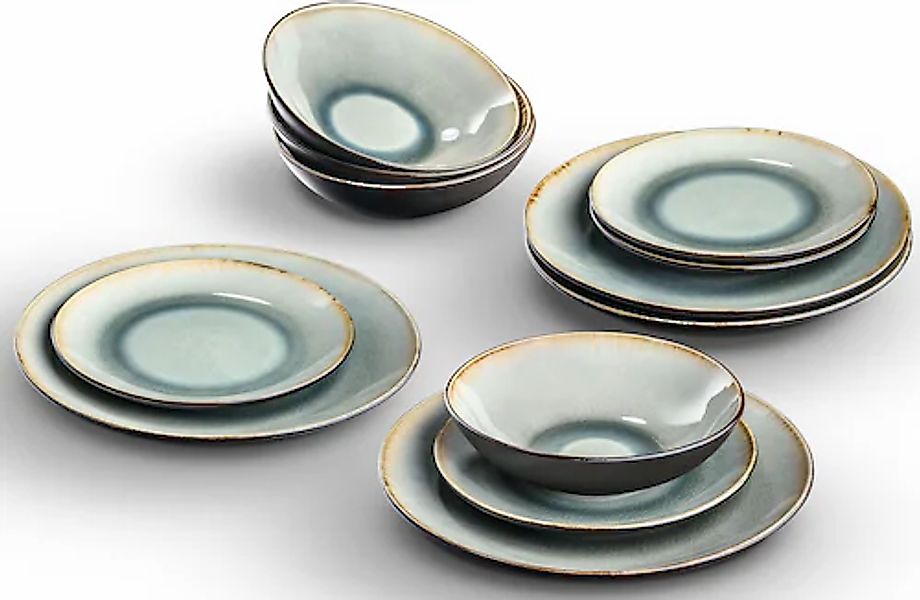 my home Tafelservice »Liane« Geschirr-Set in trendiger Naturoptik günstig online kaufen