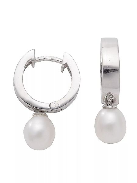 Adelia´s Paar Ohrhänger "925 Silber Ohrringe Creolen Ø 14,6 mm", mit Süßwas günstig online kaufen