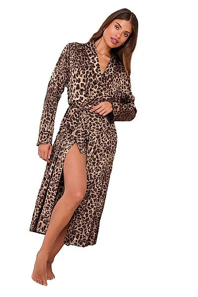 LIPSY Damenbademantel Lipsy Satin Maxi-Morgenmantel mit Spitze, Polyester, günstig online kaufen