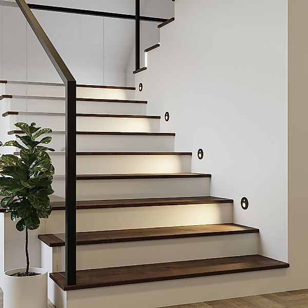 Arcchio Neru LED-Einbaulampe, Sensor, rund schwarz günstig online kaufen