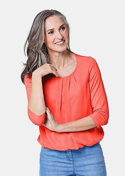GOLDNER Shirtbluse Chiffon-Shirt mit 3/4-Arm, Rundhals Damen Sommerbluse, H günstig online kaufen