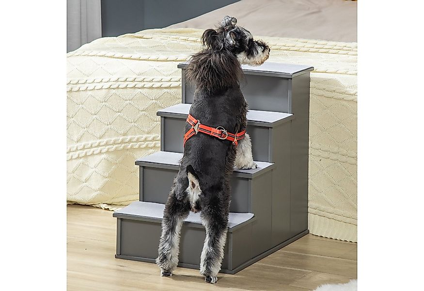PawHut Haustiertreppe 4-stufige Hundetreppe Einstiegshilfe mit rutschfester günstig online kaufen