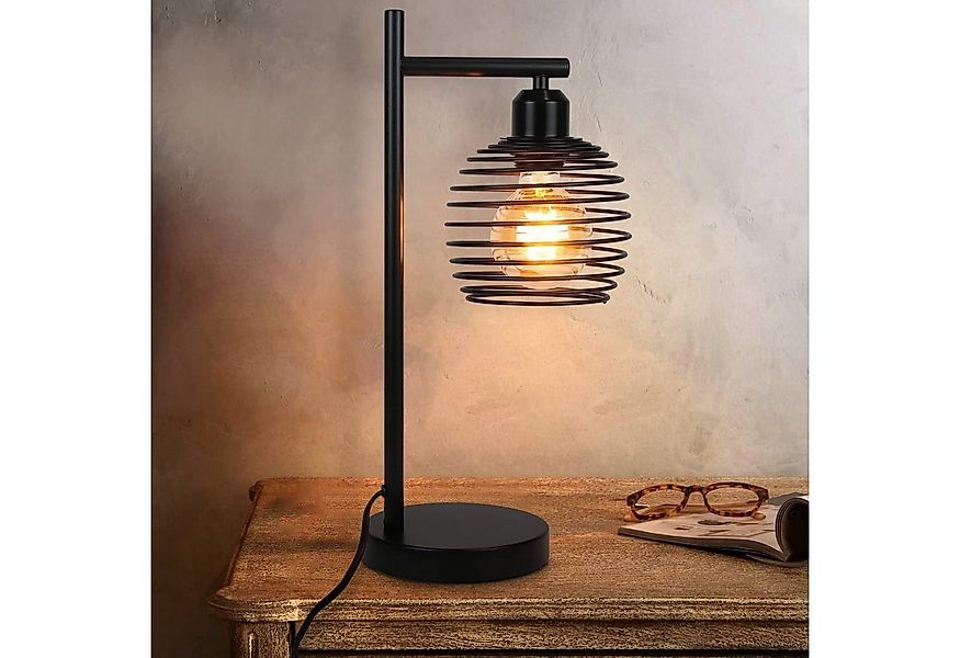 Nettlife Tischleuchte Schwarz Vintage E27 Nachttischlampe industrial Metall günstig online kaufen