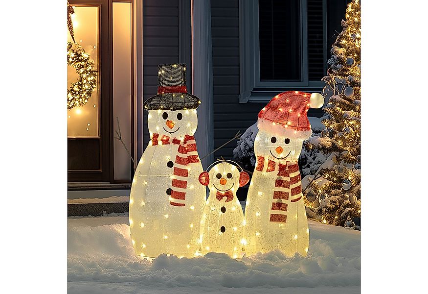 Outsunny Weihnachtsfigur 148er LED Schneemann, in warmweiß, rostfrei Stahlr günstig online kaufen
