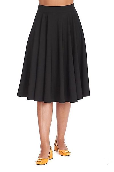 Banned A-Linien-Rock Sway Swing Schwarz Retro Vintage Skirt günstig online kaufen