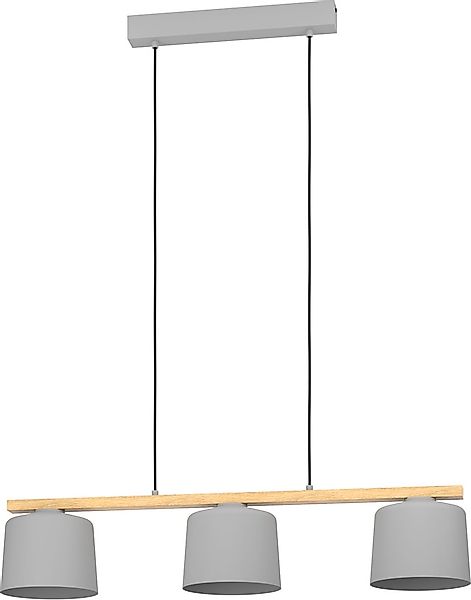 EGLO Hängeleuchte »MARIEL Deckenlampe, Stahl und Holz, E27, IP20, Wohnzimme günstig online kaufen