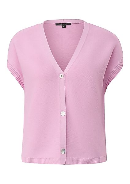 Comma Strickjacke Kurze Strickjacke mit V-Ausschnitt günstig online kaufen