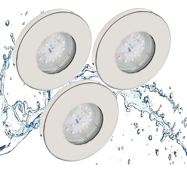 TRANGO LED Einbauleuchte, 3er Set 6729IP65-032MO LED Einbaustrahler IP65 au günstig online kaufen