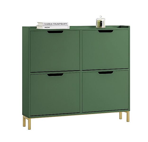 SoBuy Schuhkipper FSR100, mit 4 Klappen, Schuhschrank schmal, Schuhregal Sc günstig online kaufen