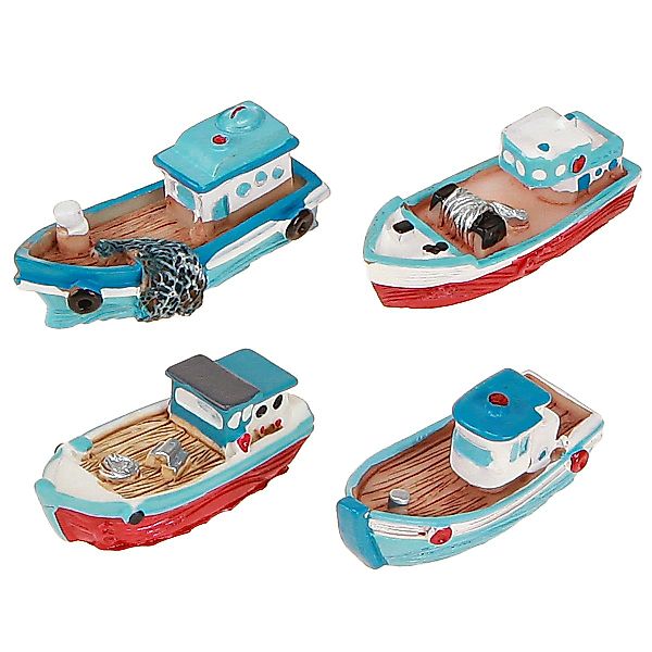 Viana Dekofigur Deko Schiffchen Boot Blau günstig online kaufen