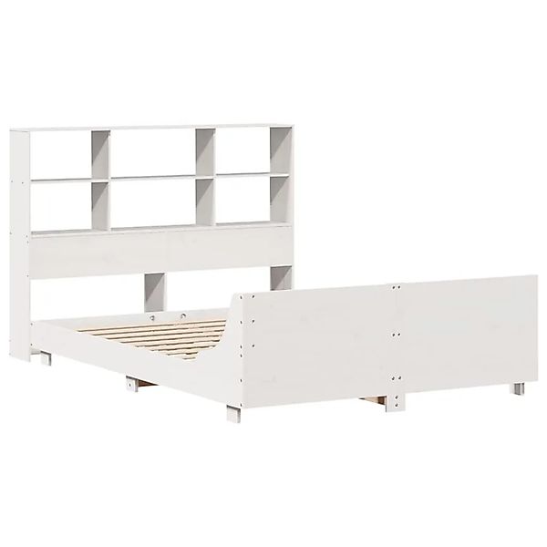 vidaXL Massivholzbett ohne Matratze Weiß 120x200 cm Kiefernholz 3323693 günstig online kaufen