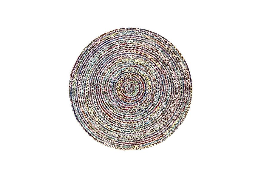 Wohnando Teppich MY-RUG Teppich Boho Circles, aus Jute & Baumwolle 100x100 günstig online kaufen