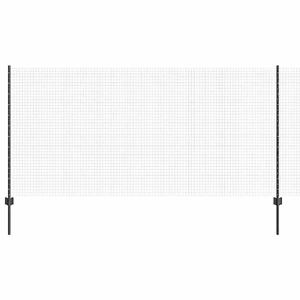 vidaXL Zaun mit Pfosten Grau 1,2 x 25 m Stahl und PVC 3336604 günstig online kaufen