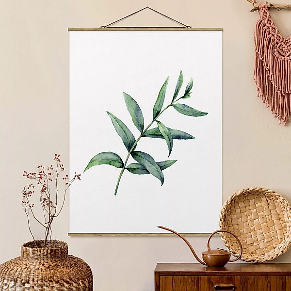 Stoffbild mit Posterleisten Aquarell Eucalyptus I günstig online kaufen