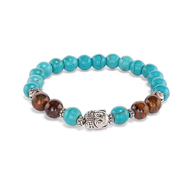 bodhi Perlenarmband Mala Armband mit Türkis günstig online kaufen