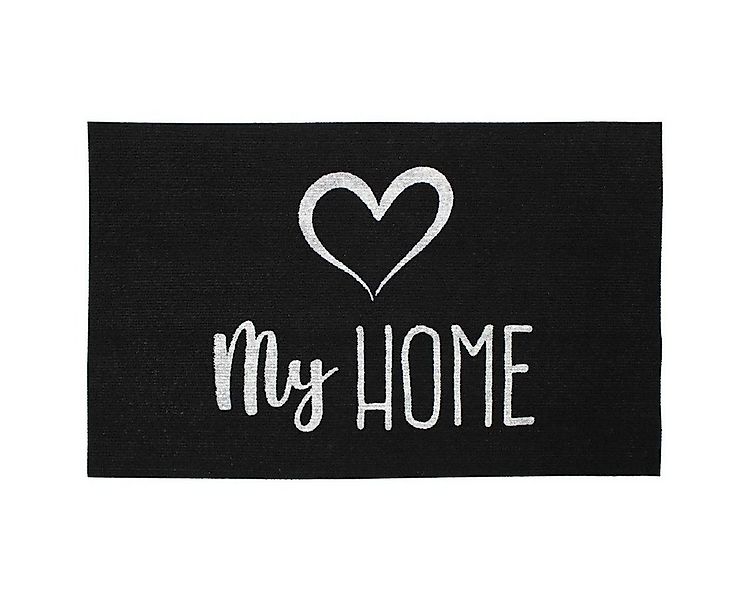 Sanixa Fußmatte Leuchtend My Home Schwarz Schmutzfangmatte Türmatte, rechte günstig online kaufen