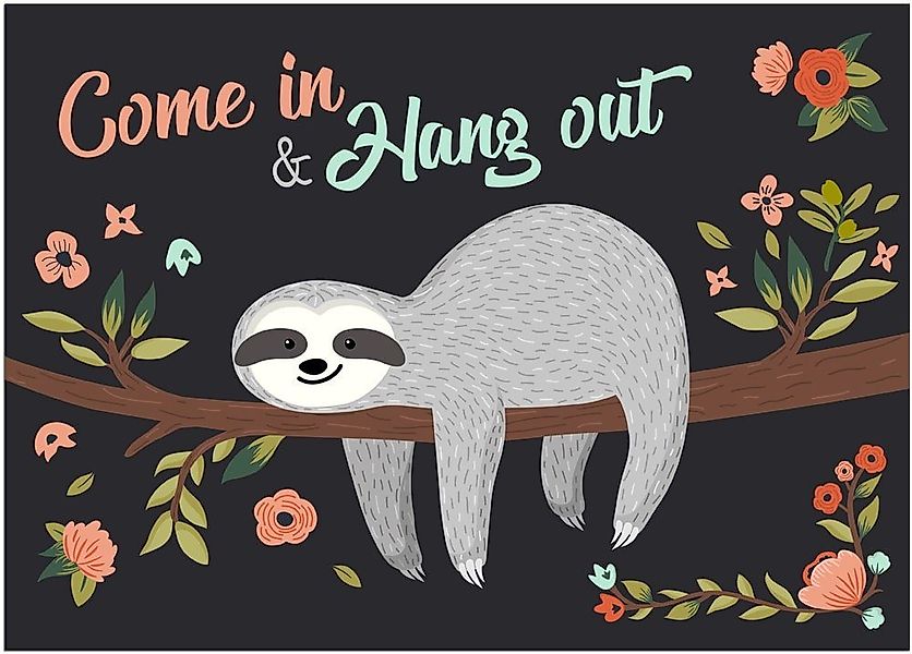 matches21 HOME & HOBBY Fußmatte Türmatte Faultier lustig in 50x70 cm als Fu günstig online kaufen